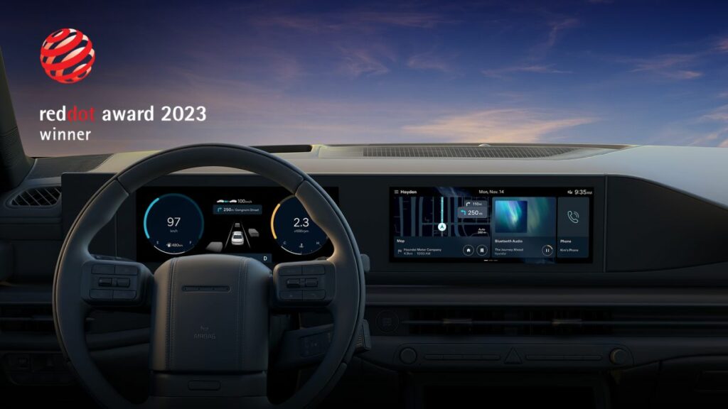 Image 2 Hyundai Red Dot Win Seon ccNC infotainment system 1024x576 - Hyundai Motor gana los premios Red Dot Design Awards por N Vision 74, el sistema de diseño de infoentretenimiento Seon y la tipografía digital Hyundai Sans UI