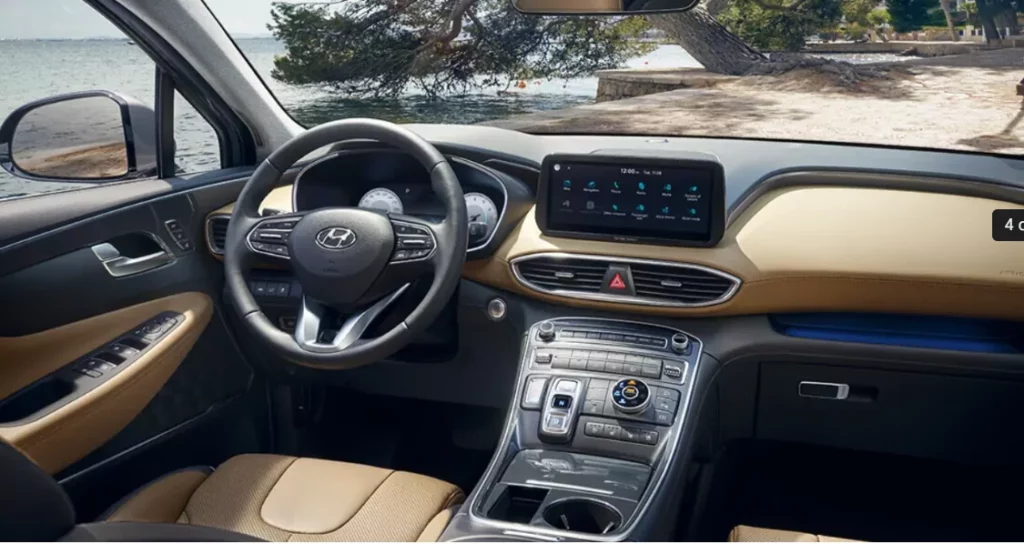 tecnología interior de auto familiar