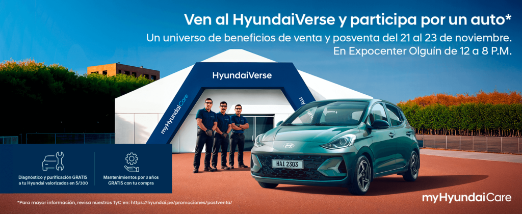 Ven al HyundaiVerse y participa por un auto*